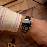 IWC Pre Hermet 14k negro dorado 1940