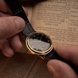 IWC Pre Hermet 14k negro dorado 1940