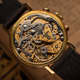 Cronógrafo Longines 6574 con fase lunar, oro de 18 quilates, década de 1980