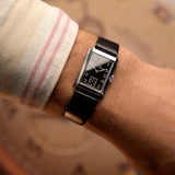 Omega Rectangular Negro Dorado 1939