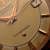 Omega Constellation 14393 Railroad 18k Rose 1960