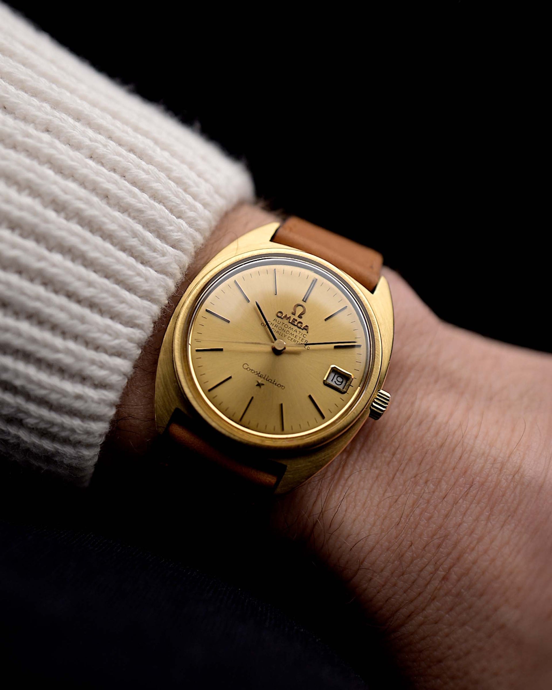 Omega Constellation C Shape Gold Vintage Omega Constellation C