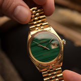 Rolex 1601 Datejust 18k Malaquita 1968