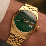 Rolex 1601 Datejust 18k Malaquita 1968