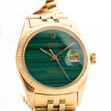 Rolex 1601 Datejust 18k Malaquita 1968