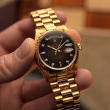 Rolex Day Date 18038 Marrón Vignette Diamante 1981