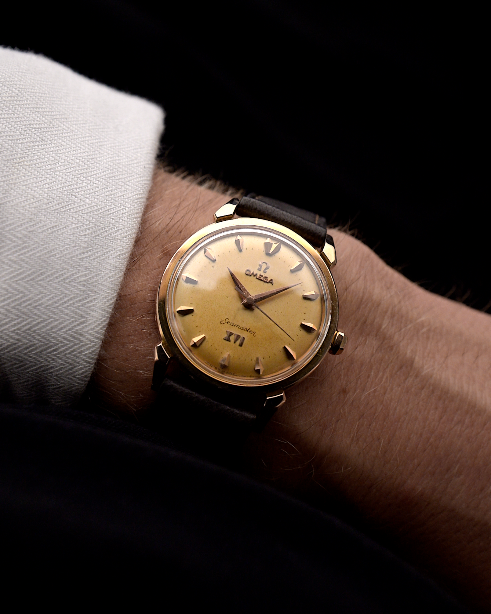 Vintage Omega Seamaster XVI 18k Olímpico 1956