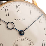 Zenith Art Deco Sub Second 18k Pontife 1939