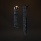 KARDINAL Correa de reloj de piel de caimán repujada