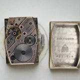 Omega Rectangular Negro Dorado 1939