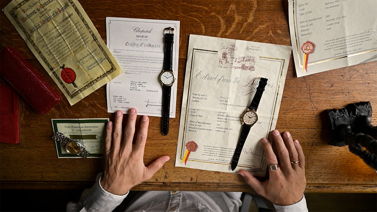 Extraits et certificats pour Montres Vintage