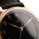 Omega Art Deco 18k Black Gilt 1944