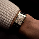 Omega Art Déco T17 rectangulaire en or 14 carats bicolore, 1935