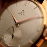Omega Jumbo 2620 Sub Second 18k Rose 1947