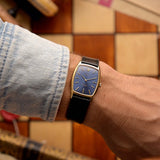 Rolex Cellini 3807 Rectangulaire Bleu 1973