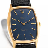 Rolex Cellini 3807 Rectangulaire Bleu 1973