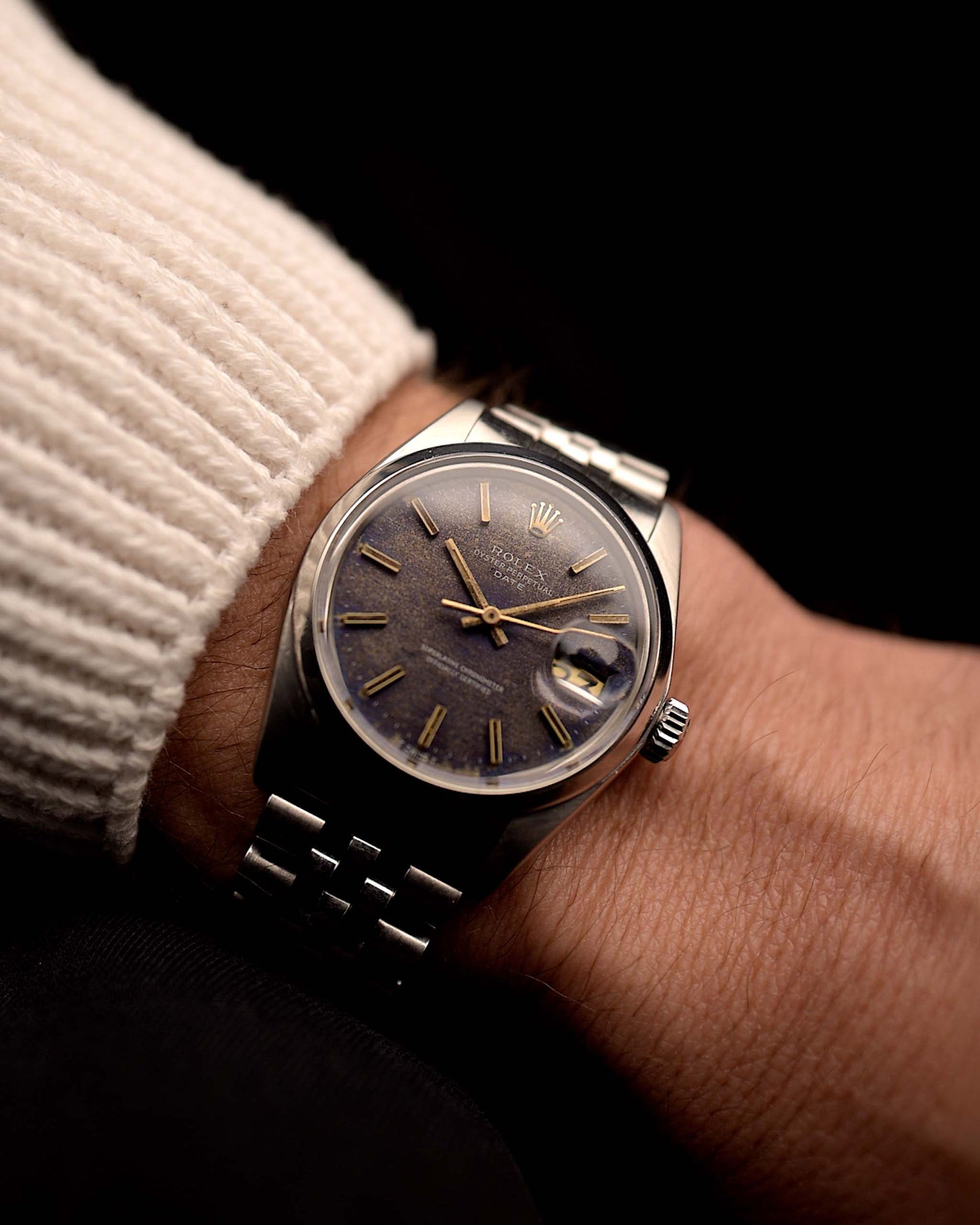 Rolex Oyster Perpetual 1500 Date Purple Mosaic 1978 GOLDAMMER