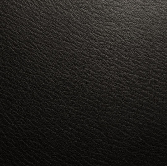 Gros plan sur la texture du cuir de veau lisse noir