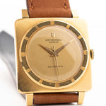 Vintage Universal Genéve 135102 watch  Cioccolatone 18k from the 1960s.