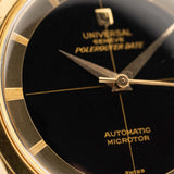 Universal Geneve Polerouter 104503 Date 18k Black 1960s