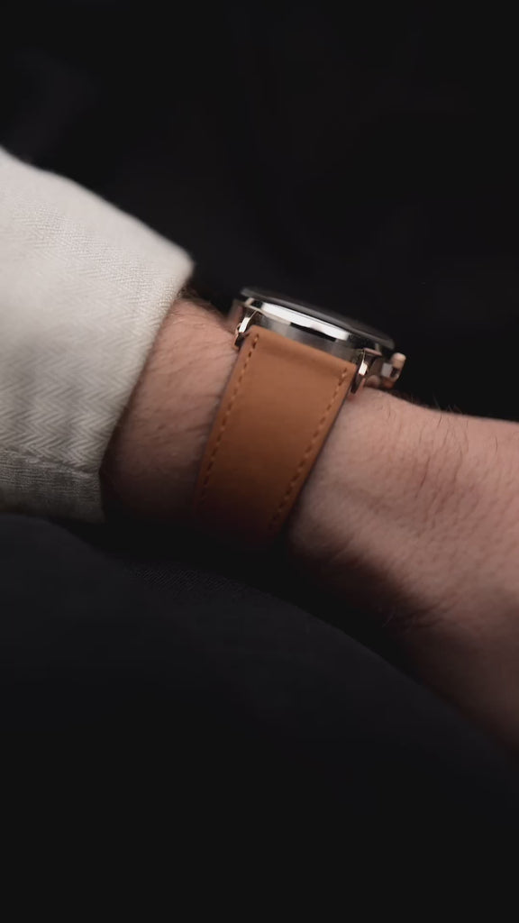 Jaeger Chronographe 22485 Two Tone Copper 1950 au poignet chronographe jaeger-lecoultre