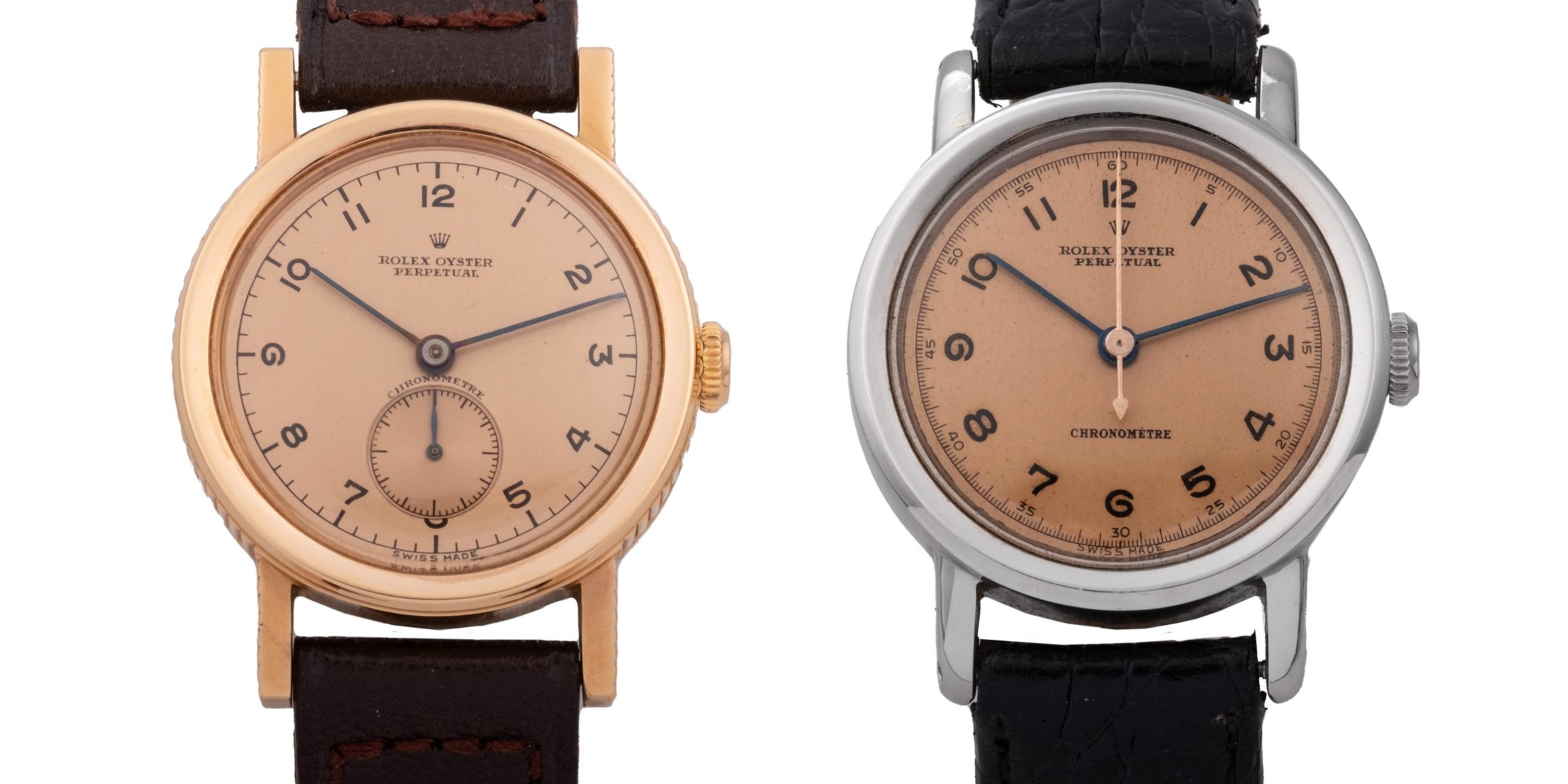 La coppia di Rolex Oyster Perpetual Impero d'epoca degli anni '40 Antiquorum