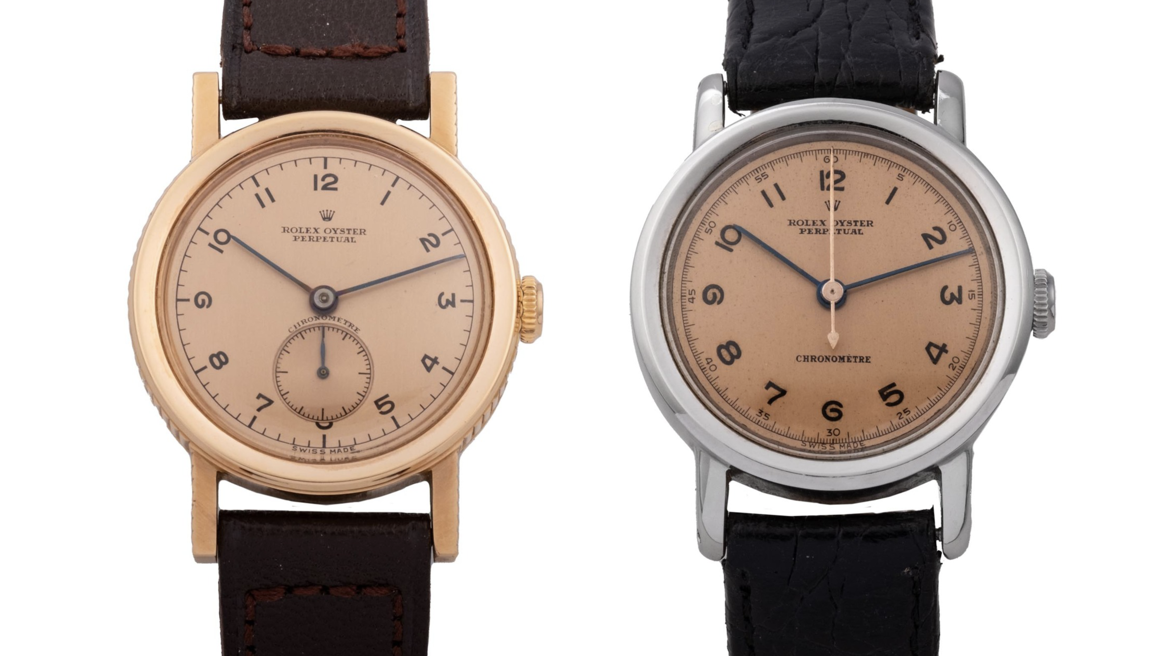 La coppia di Rolex Oyster Perpetual Impero d'epoca degli anni '40 Antiquorum