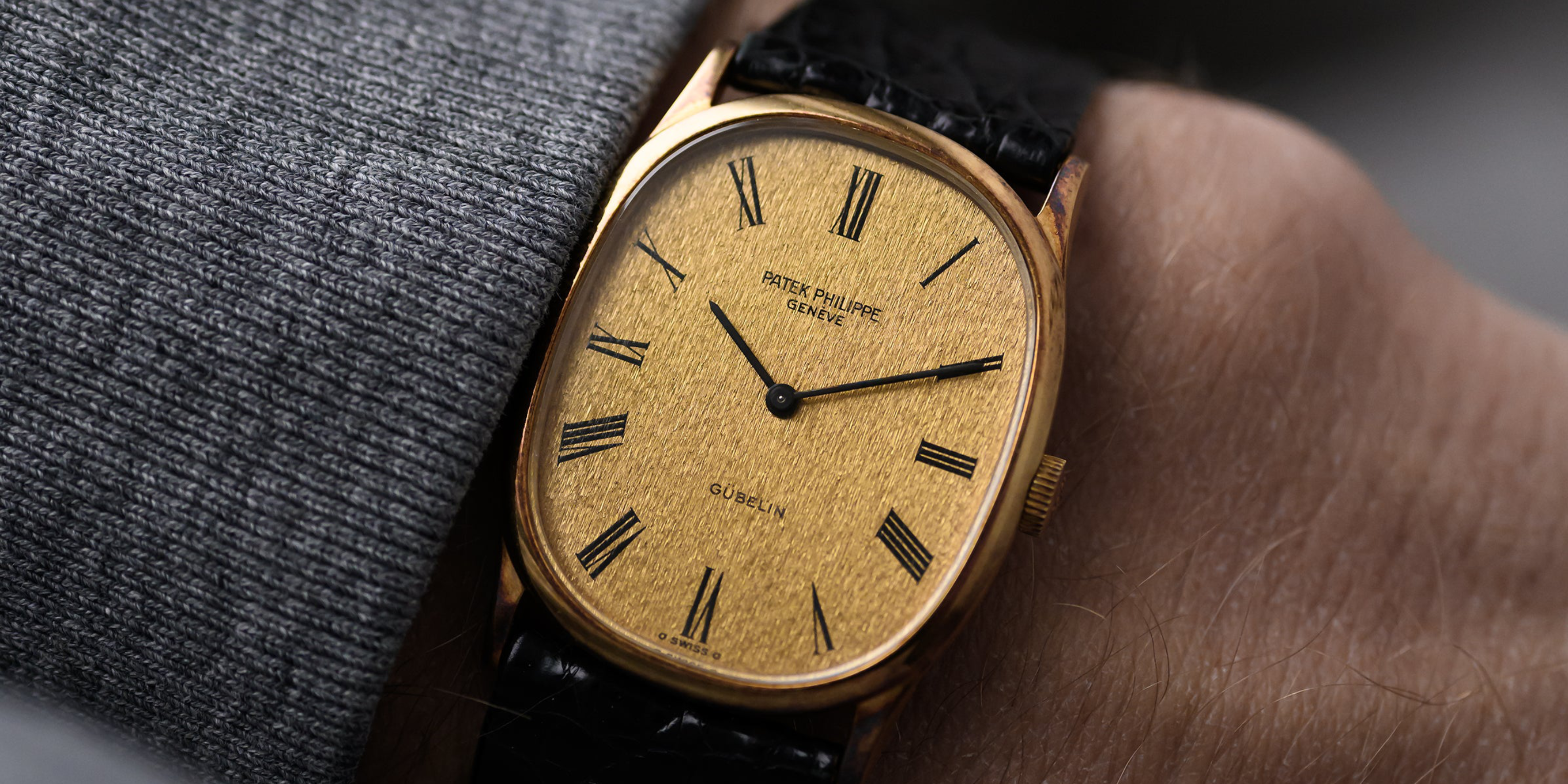 vintage 1970 Patek Philippe Ellipse ref. 3846 doppio firmato Gubelin