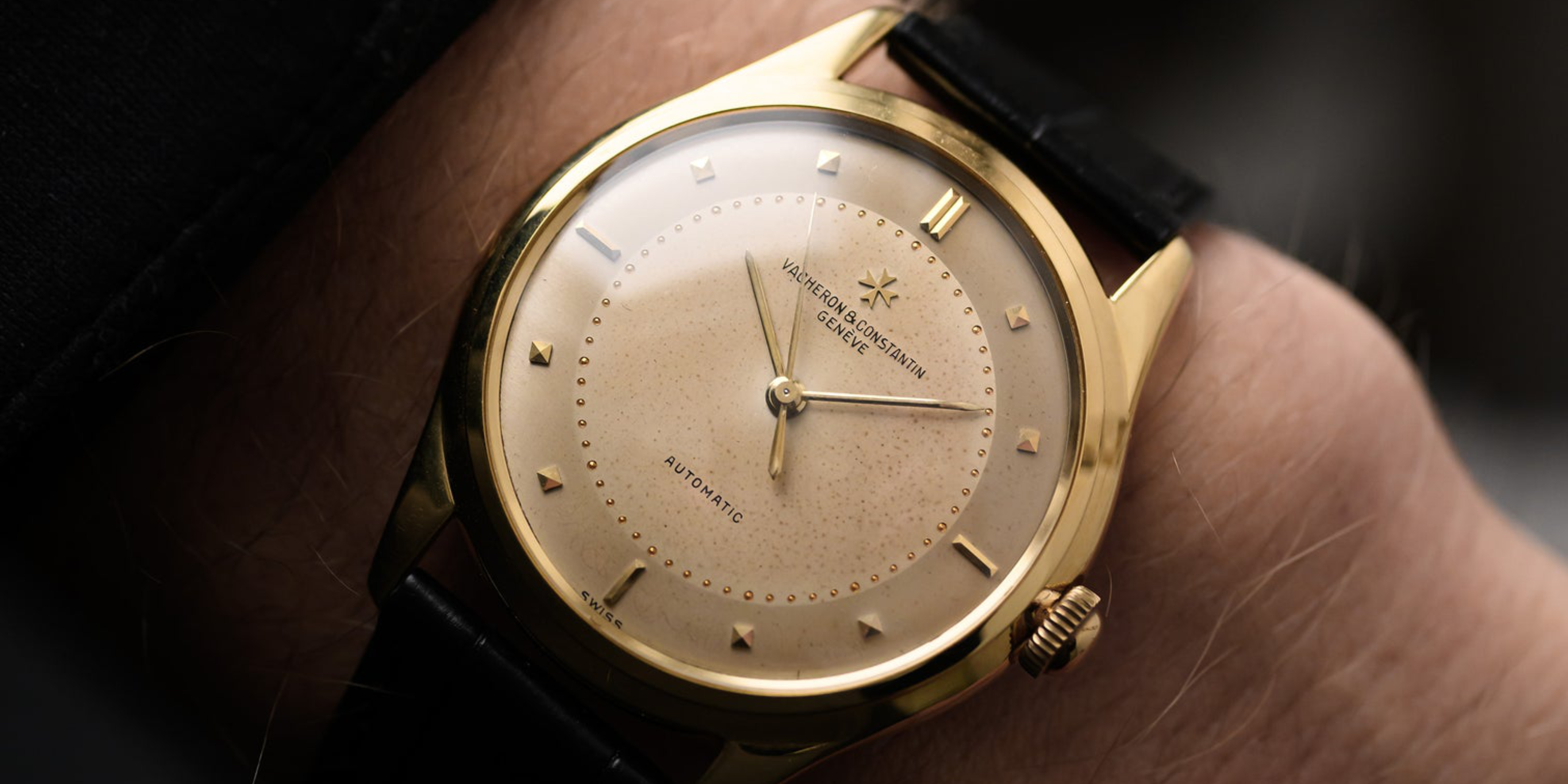 vintage 1950 Vacheron Constantin con cassa Spillmann e movimento bumper cal. 477