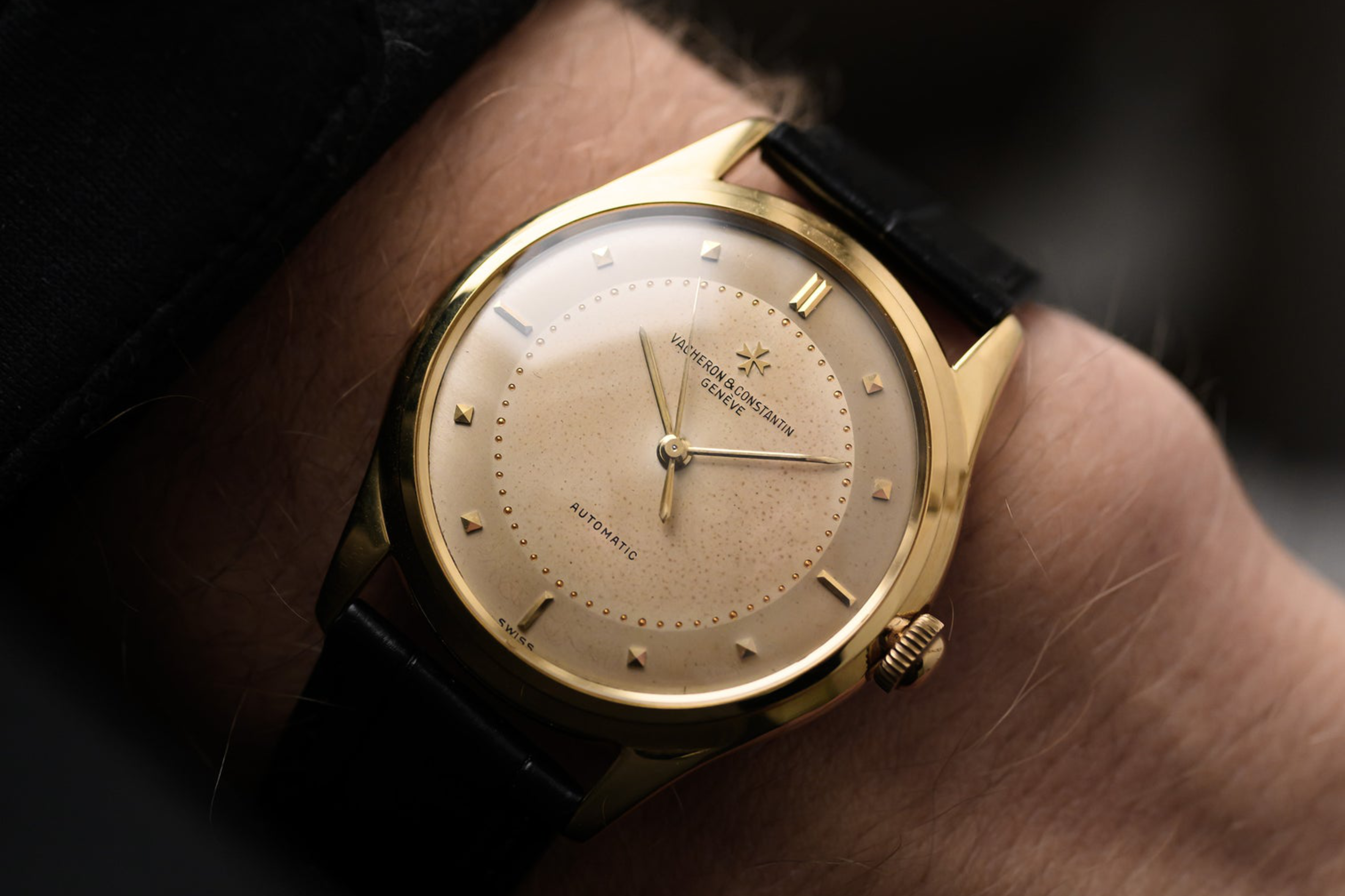 vintage 1950 Vacheron Constantin con cassa Spillmann e movimento bumper cal. 477