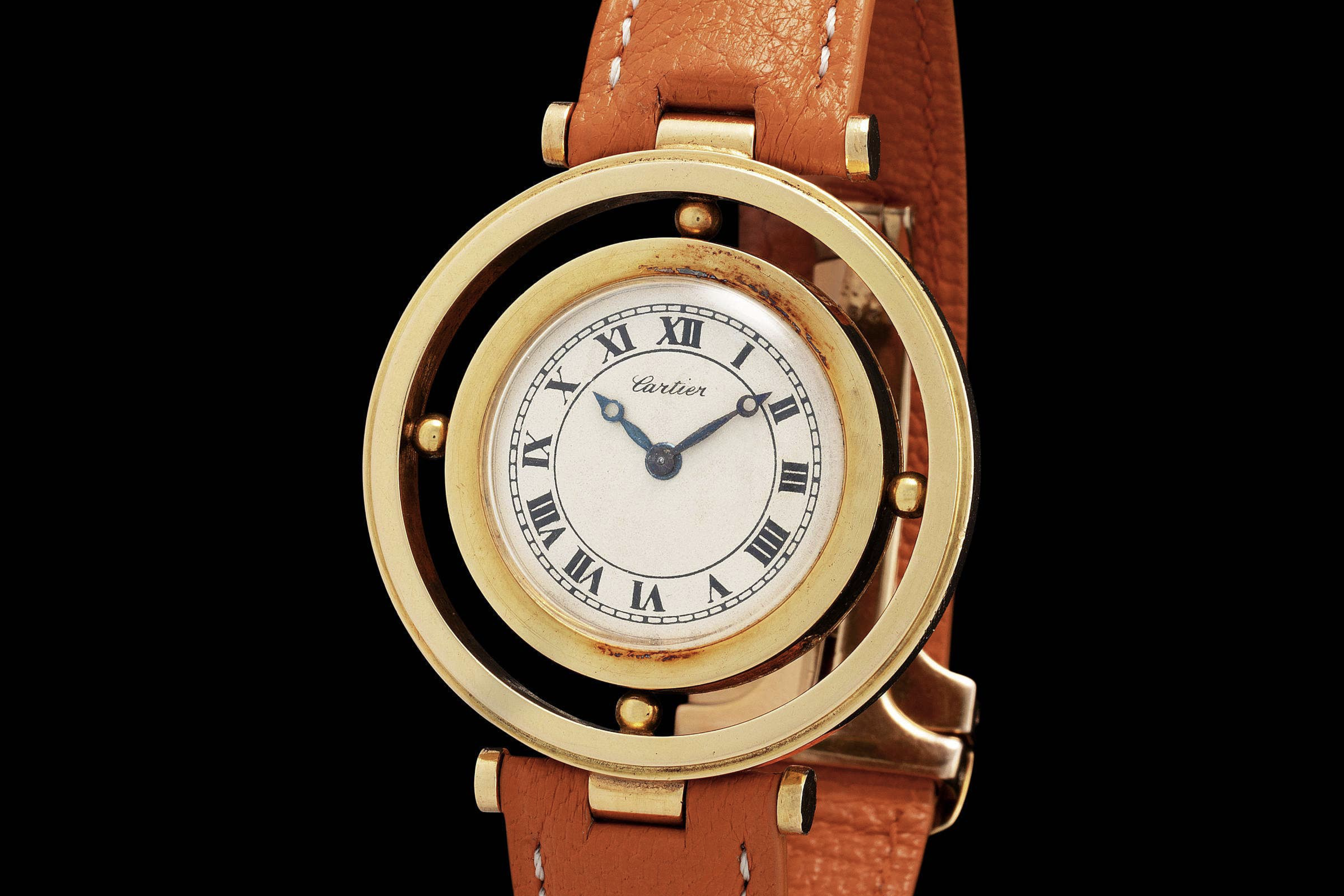 Orologio Cartier Helm del 1950 con 4 colonne