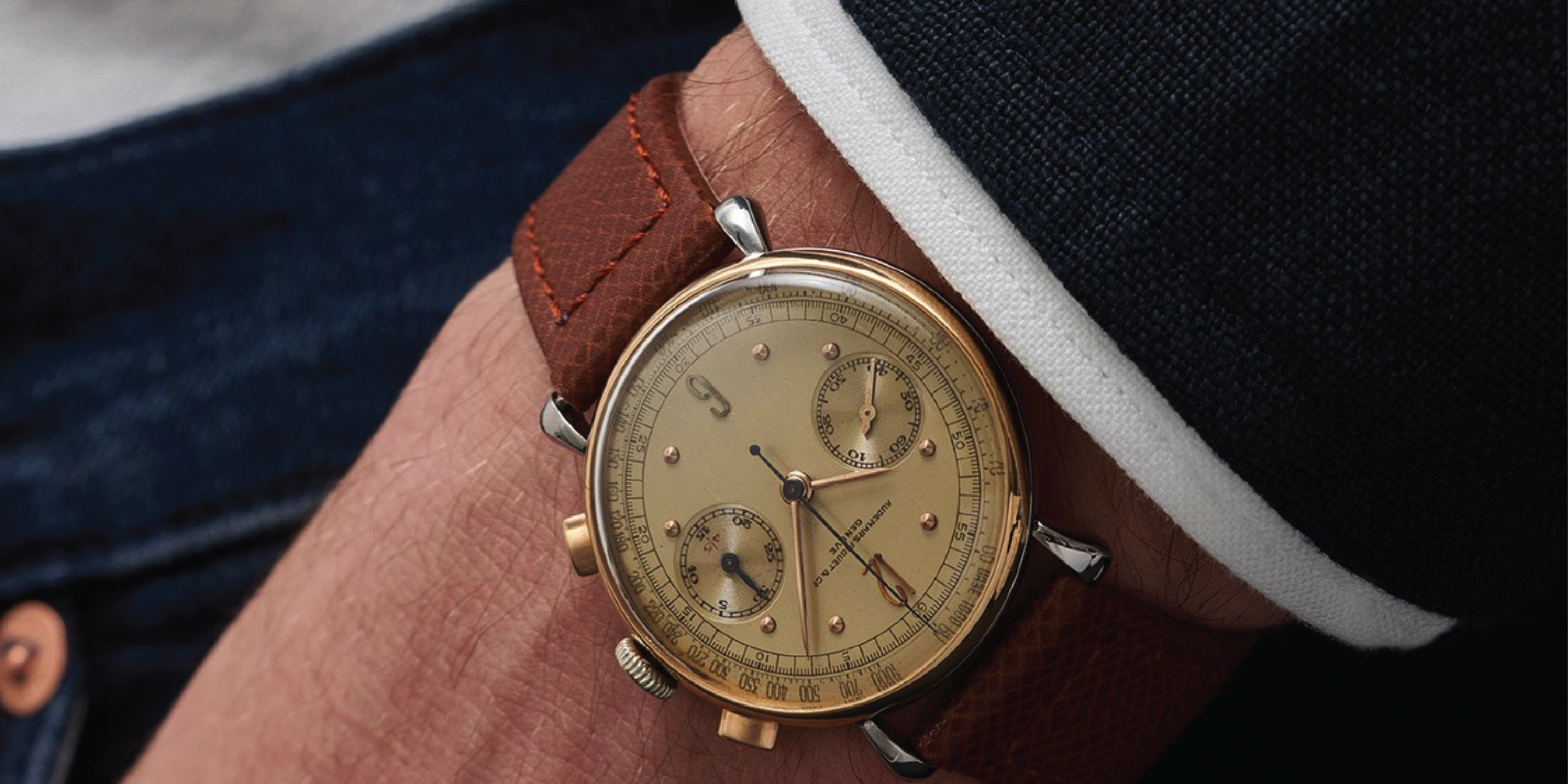 Cronografo Audemars Piguet 1532 del 1941 in acciaio e oro rosa all'asta da Phillips Ginevra Primavera 2022