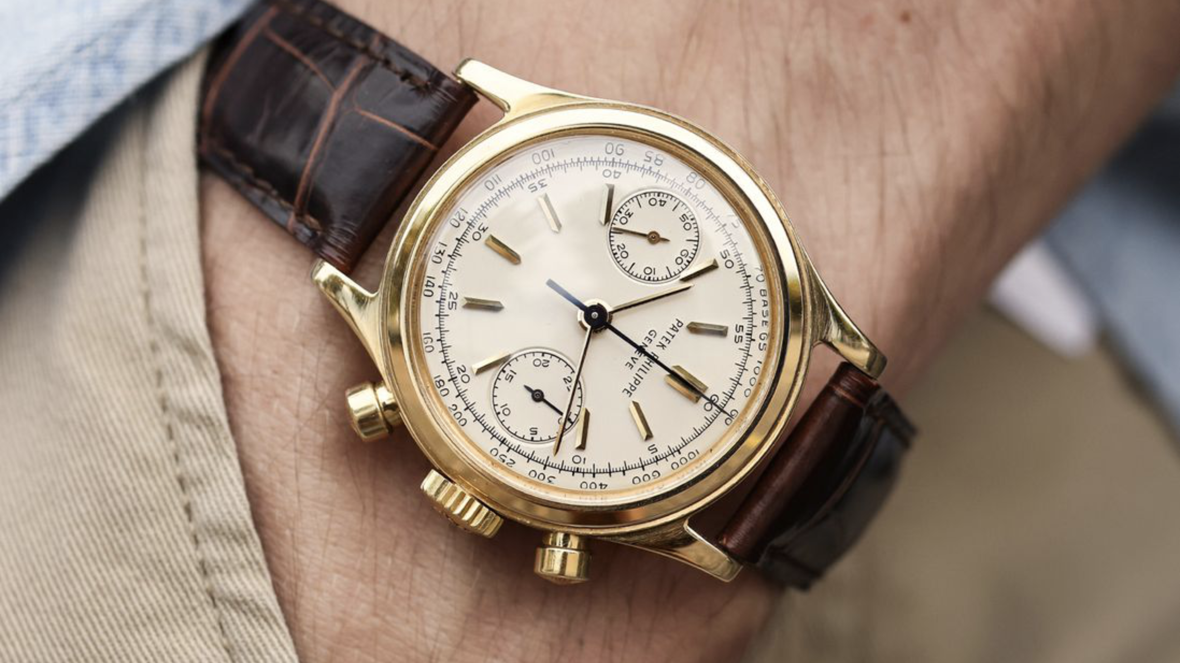 prototipi di cronografi Patek d'epoca - la ref. 1463 Tasti Tondi in oro giallo