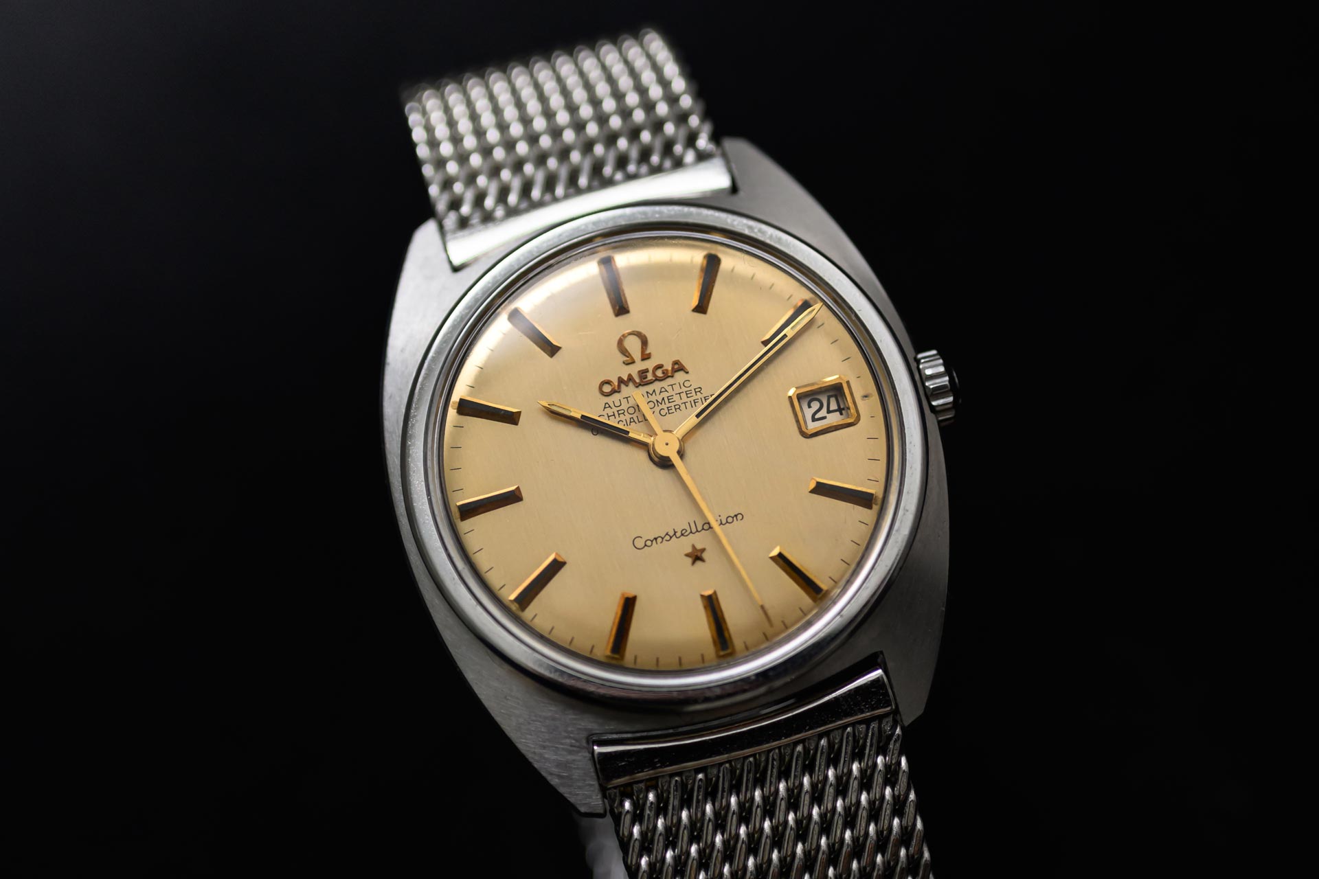 vintage 1970 Omega Constellation C-Shape 168.017