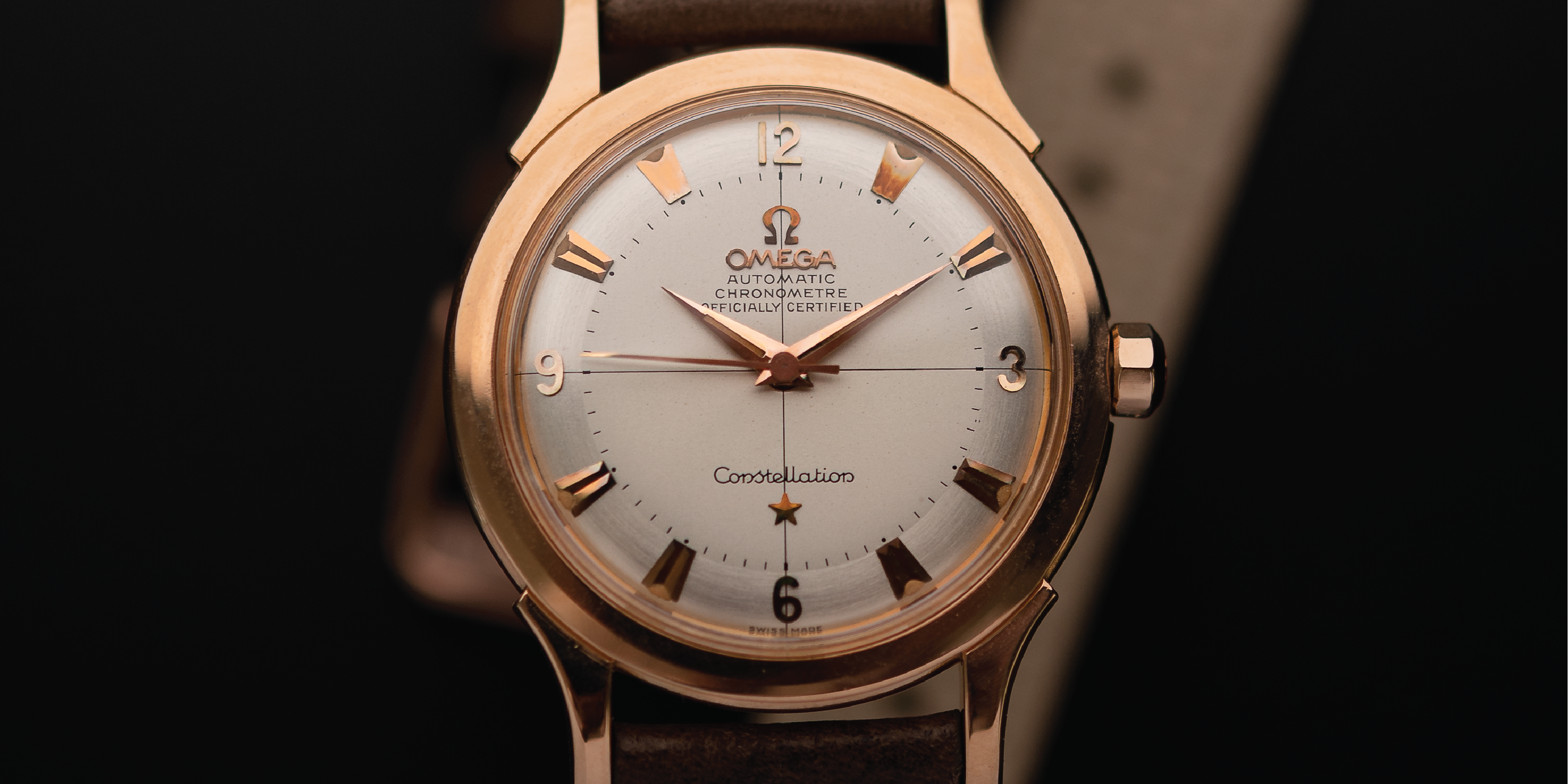 Quadrante Omega Constellation Pie-Pan in oro rosa del 1960