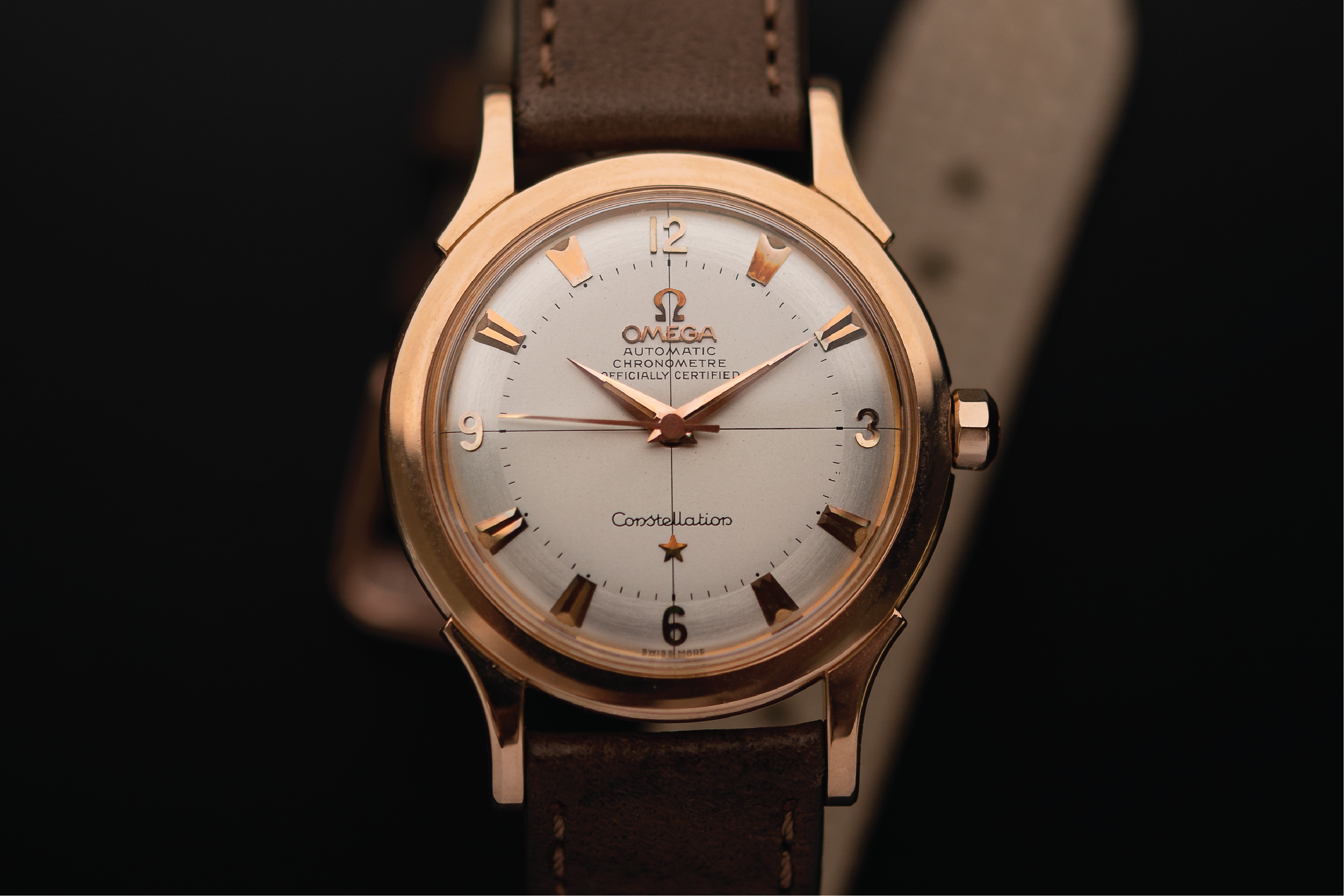 Quadrante Omega Constellation Pie-Pan in oro rosa del 1960