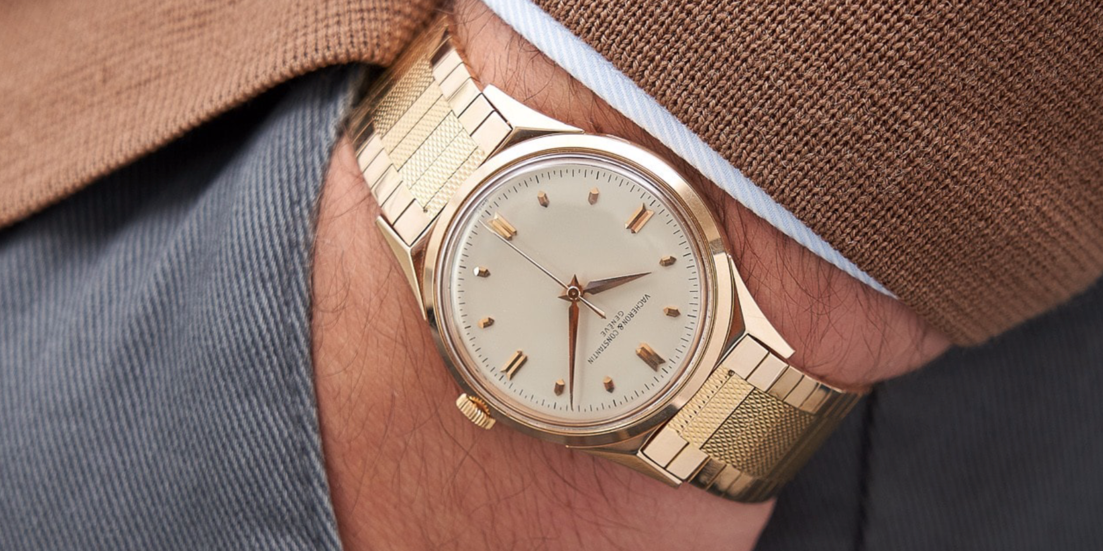 vintage 1950 Vacheron Constantin con bracciale GF