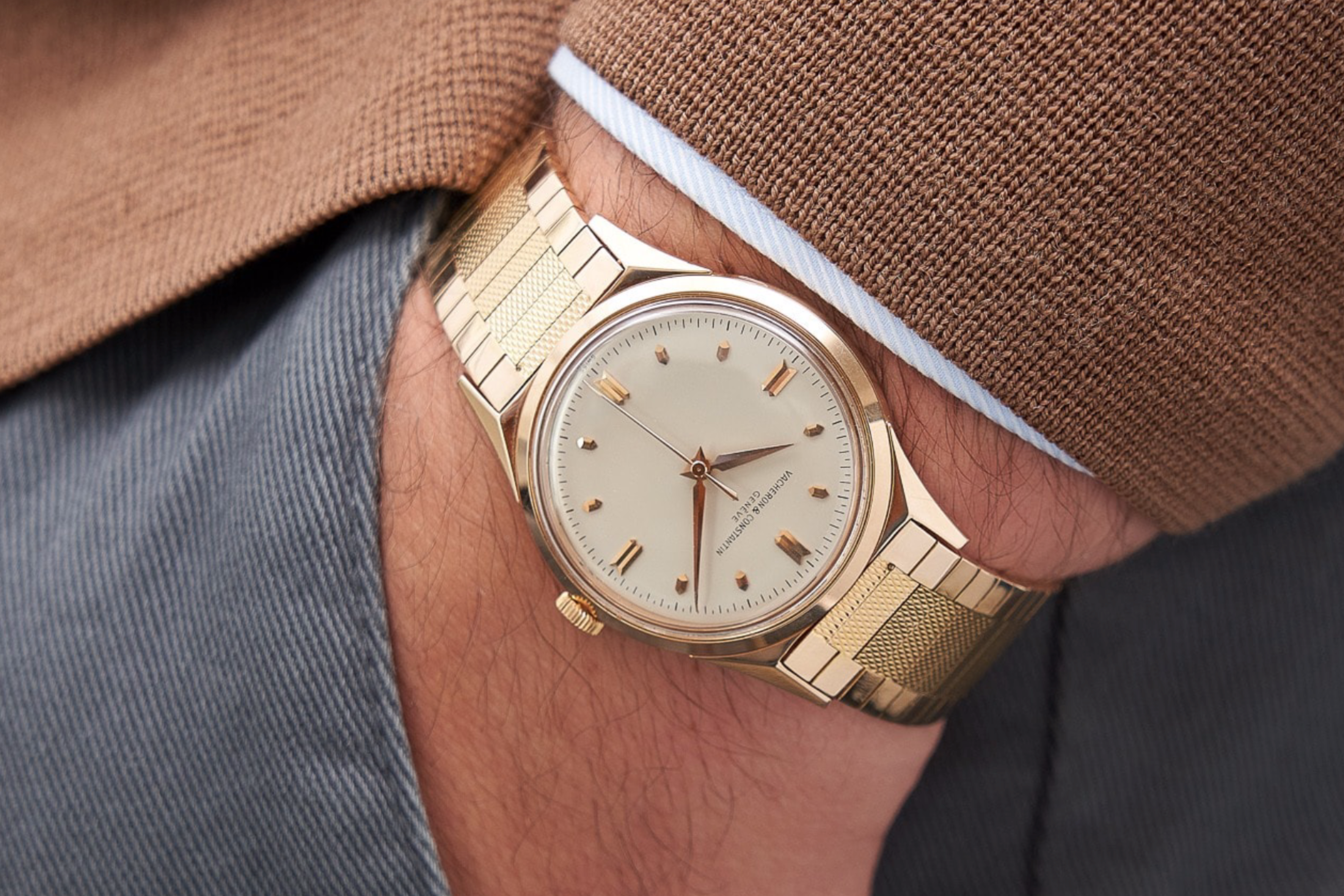 vintage 1950 Vacheron Constantin con bracciale GF