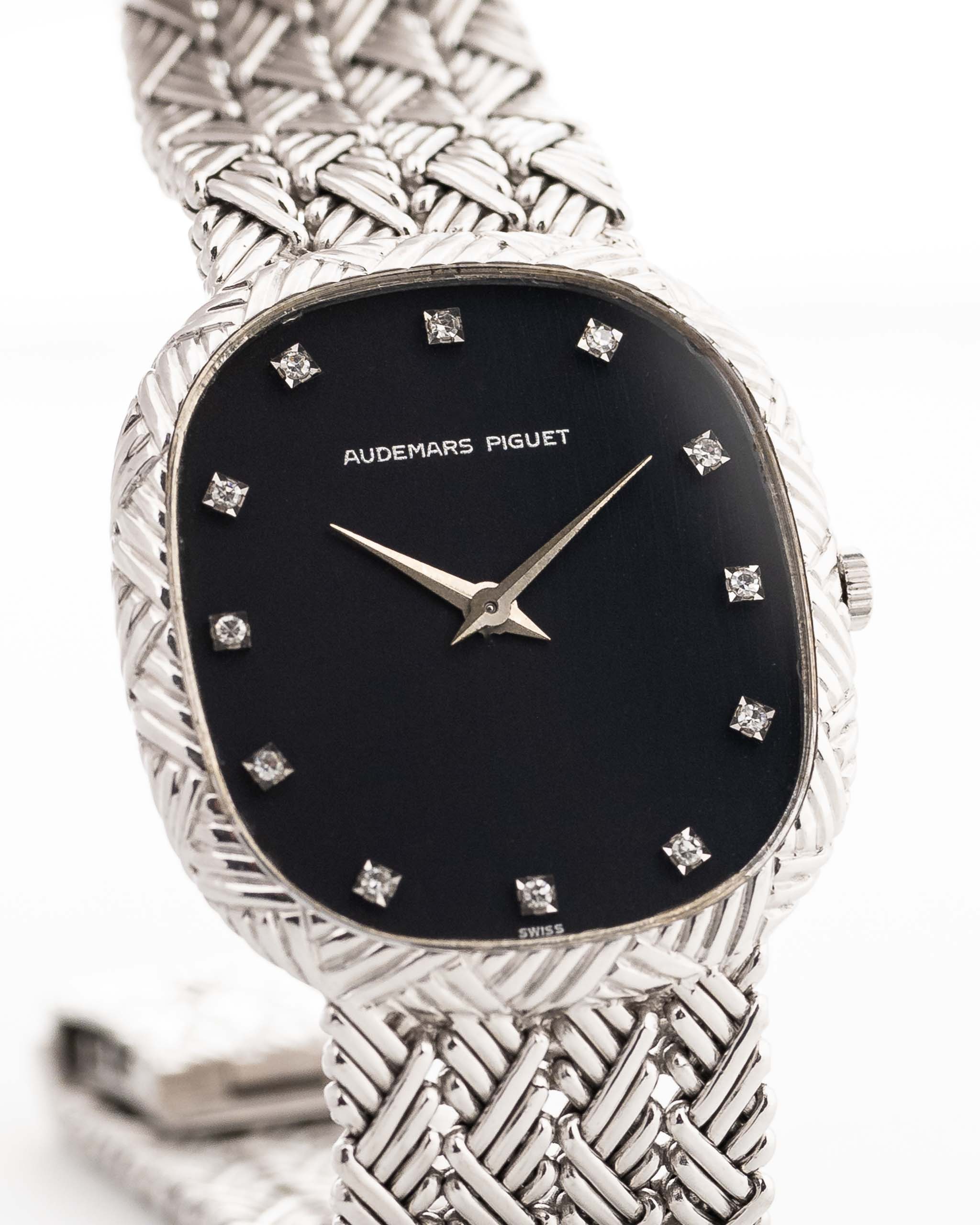 Vintage Audemars Piguet 18k Ellipse Diamond 1970 Quadrante