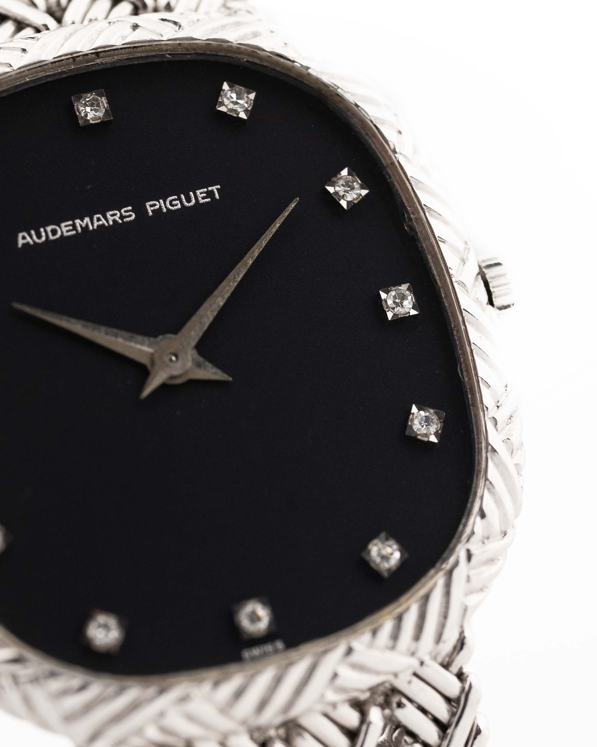 Audemars Piguet 18k Ellipse Diamante 1970 Quadrante Diamanti