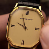 Audemars Piguet 18k Octagon Waffle Roman anni '80