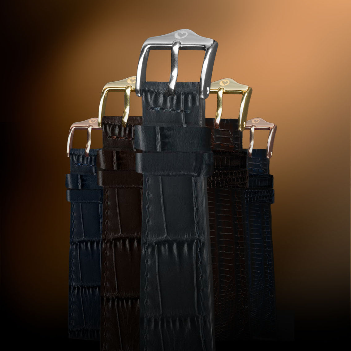 Cinturini per orologi in pelle con fibbie metalliche in diverse finiture