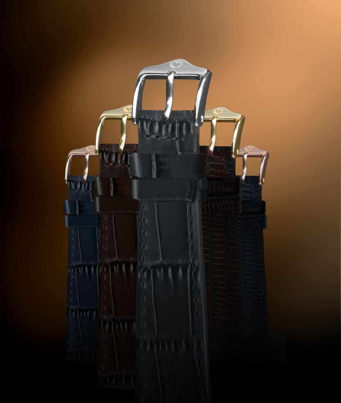 Cinturini per orologi in pelle con fibbie metalliche in diverse finiture