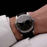 Iwc Hermet Quadrante nero dorato Jumbo 1942