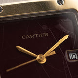 Cartier Santos Carrée 2961 Borgogna anni '80