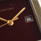 Cartier Santos Carrée 2961 Borgogna anni '80