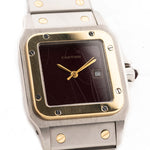 Cartier Santos Carrée 2961 Borgogna 1980 quadrante Spider
