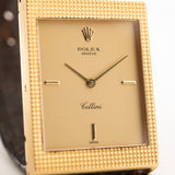 Rolex Cellini 18k Rettangolare Hobnail 1976