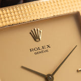 Rolex Cellini 18k Rettangolare Hobnail 1976