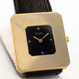 Piaget 18k Rettangolare Nero anni '70